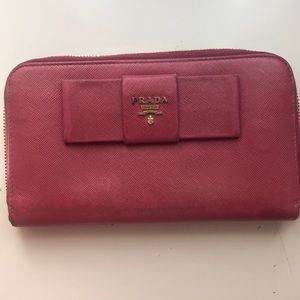Authentic Prada Saffiano Bow Wallet